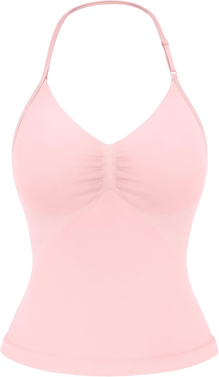 Strappy Top Women's Halter Workout Tank Tops Backless Gym Longline with Adjustable Strap