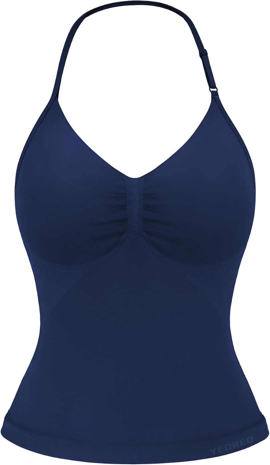 Strappy Top Women's Halter Workout Tank Tops Backless Gym Longline with Adjustable Strap