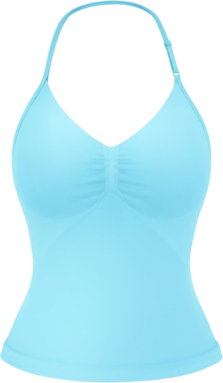 Strappy Top Women's Halter Workout Tank Tops Backless Gym Longline with Adjustable Strap