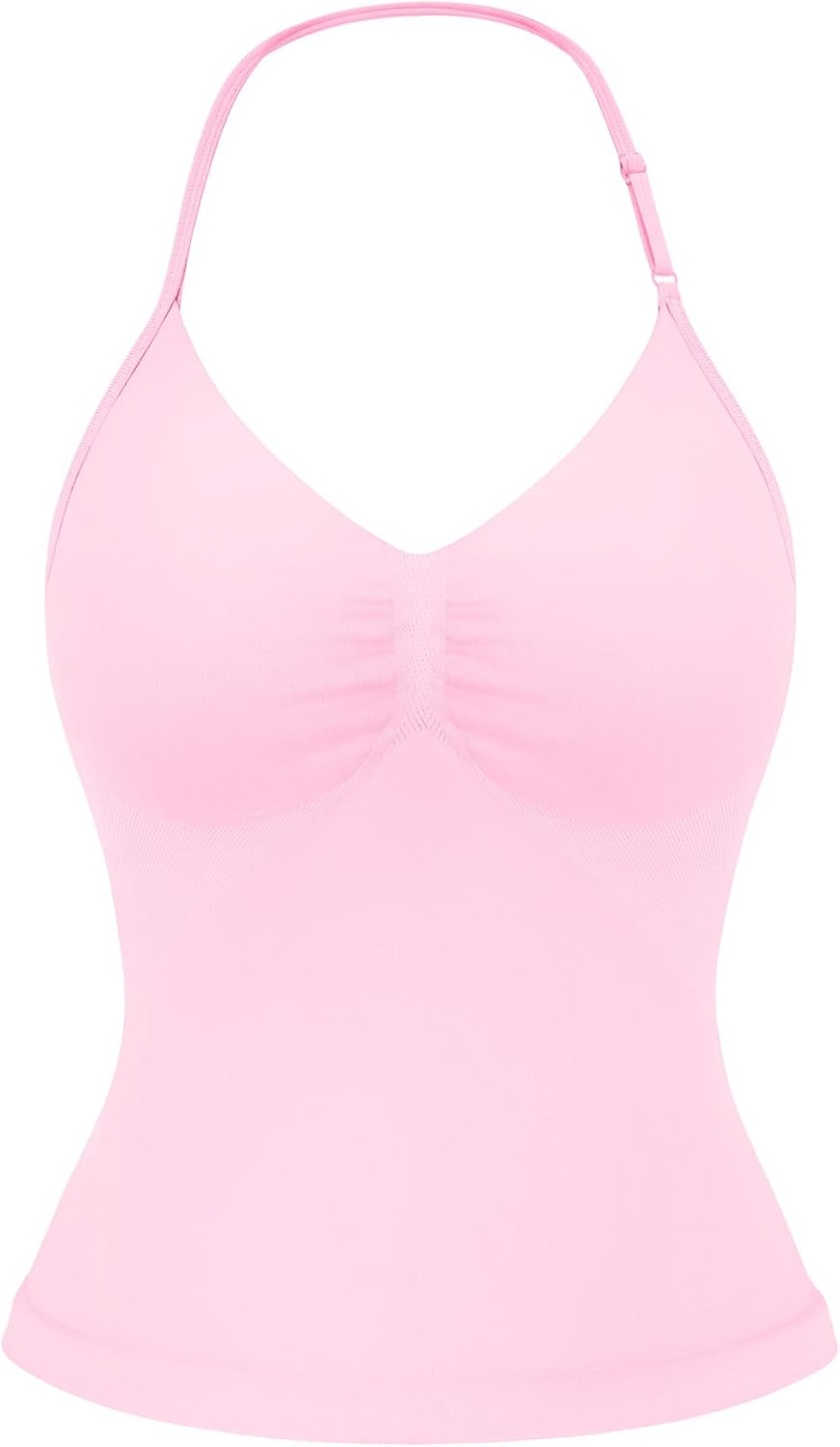 Strappy Top Women's Halter Workout Tank Tops Backless Gym Longline with Adjustable Strap