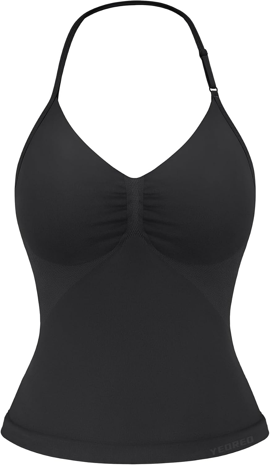 Strappy Top Women's Halter Workout Tank Tops Backless Gym Longline with Adjustable Strap