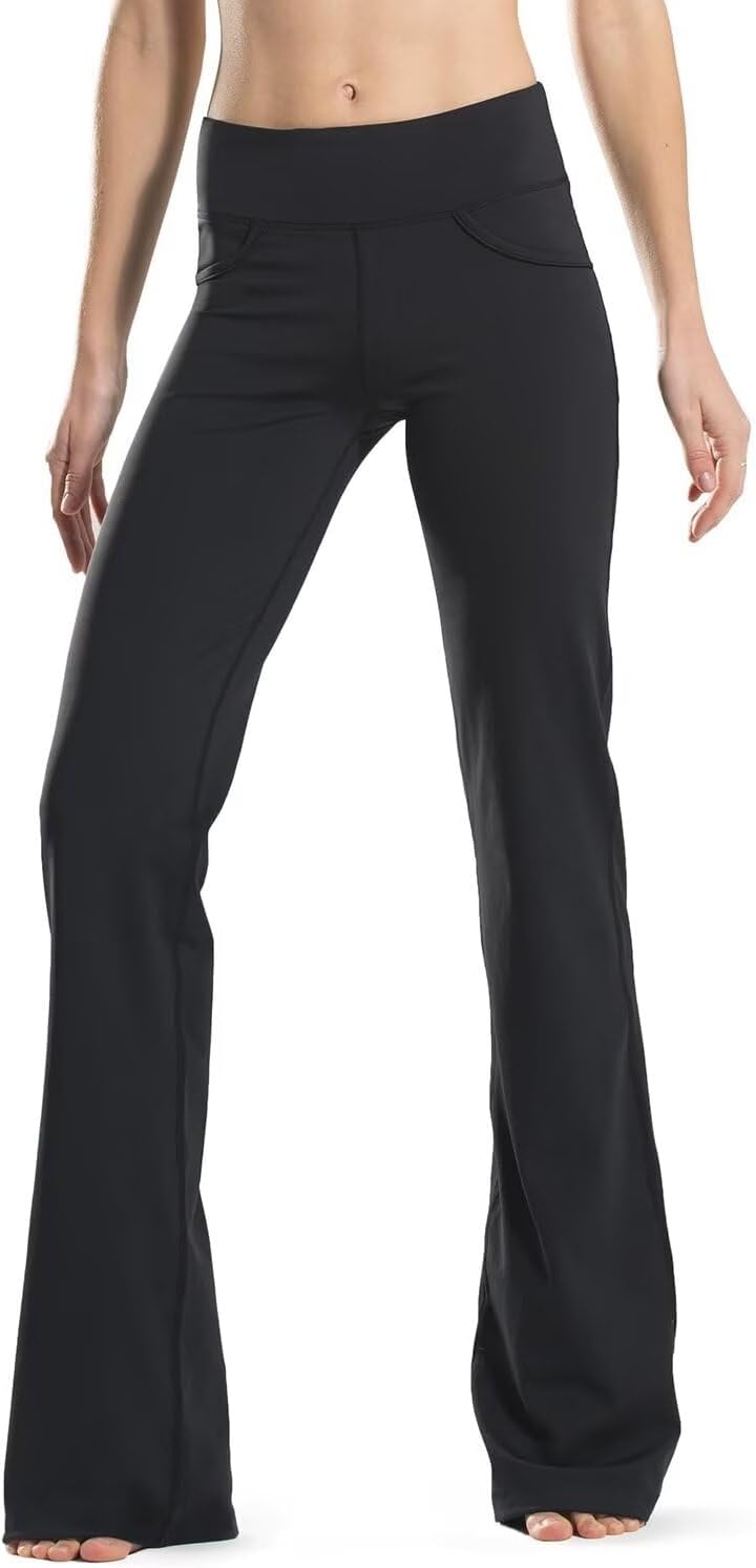 28" 30" 32" 34" Inseam Regular Tall Bootcut Yoga Pants Flared Leg Dress Pants with Pockets for Casual