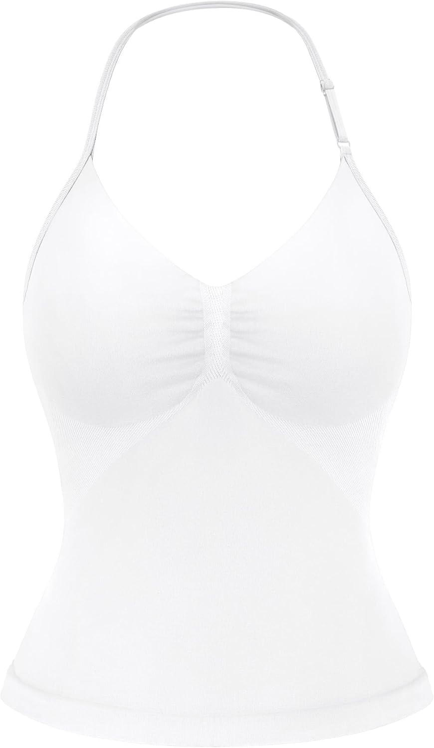 Strappy Top Women's Halter Workout Tank Tops Backless Gym Longline with Adjustable Strap