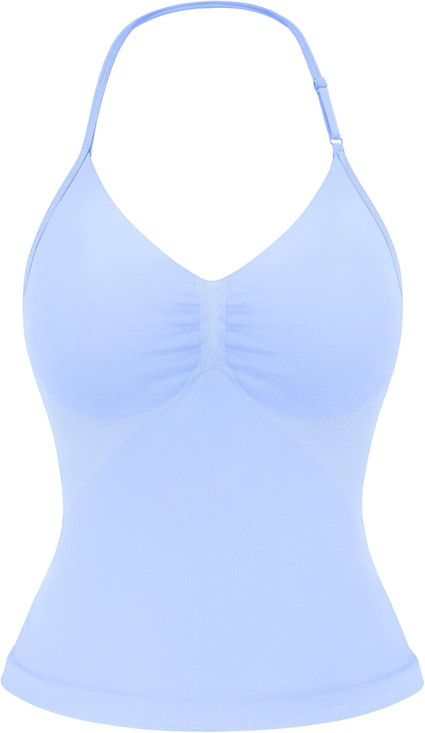 Strappy Top Women's Halter Workout Tank Tops Backless Gym Longline with Adjustable Strap