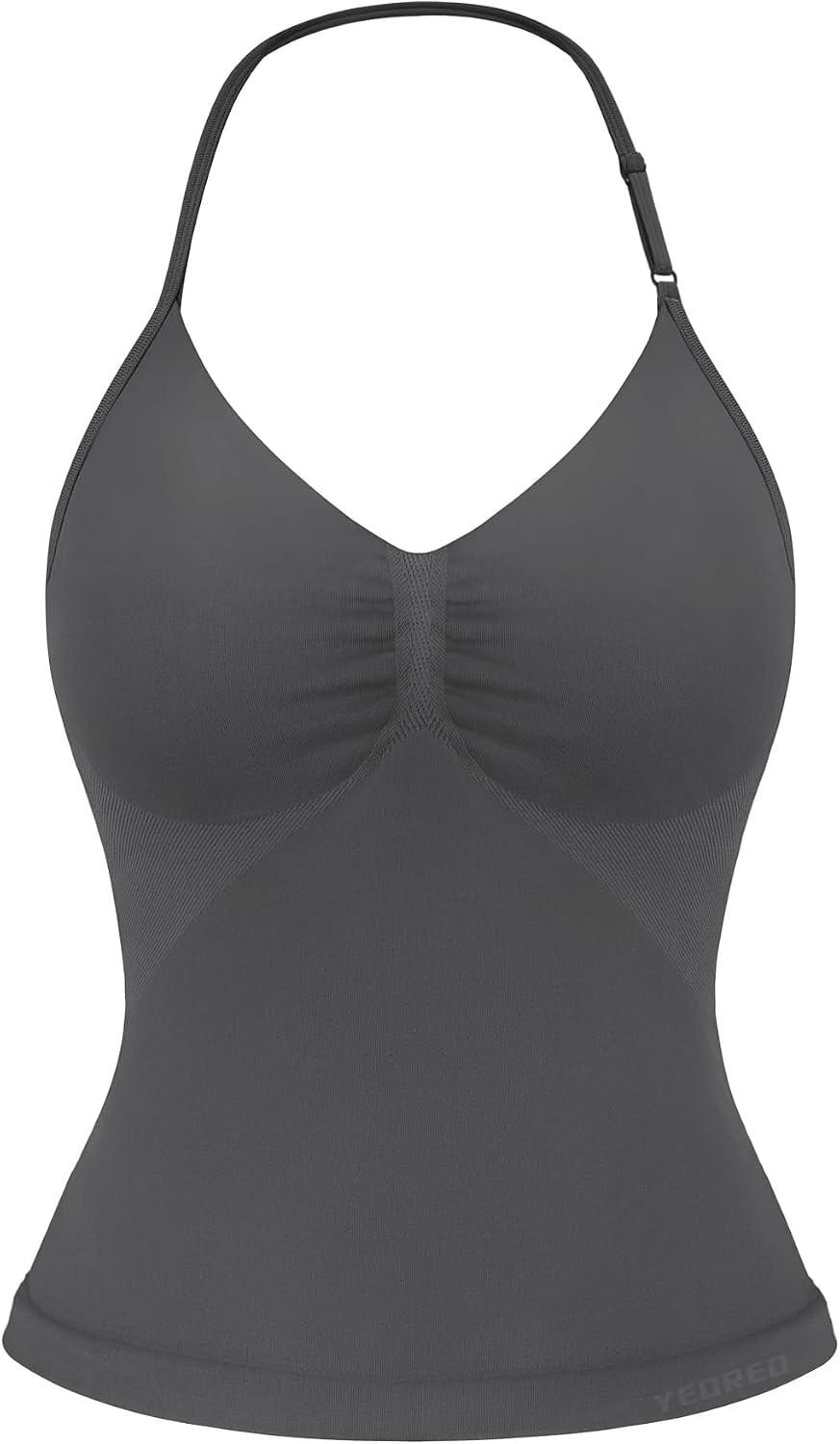 Strappy Top Women's Halter Workout Tank Tops Backless Gym Longline with Adjustable Strap