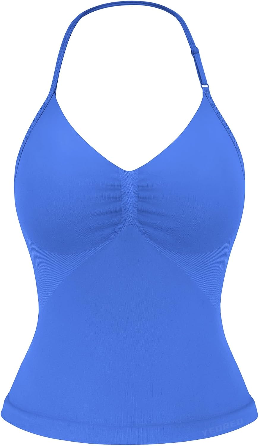Strappy Top Women's Halter Workout Tank Tops Backless Gym Longline with Adjustable Strap