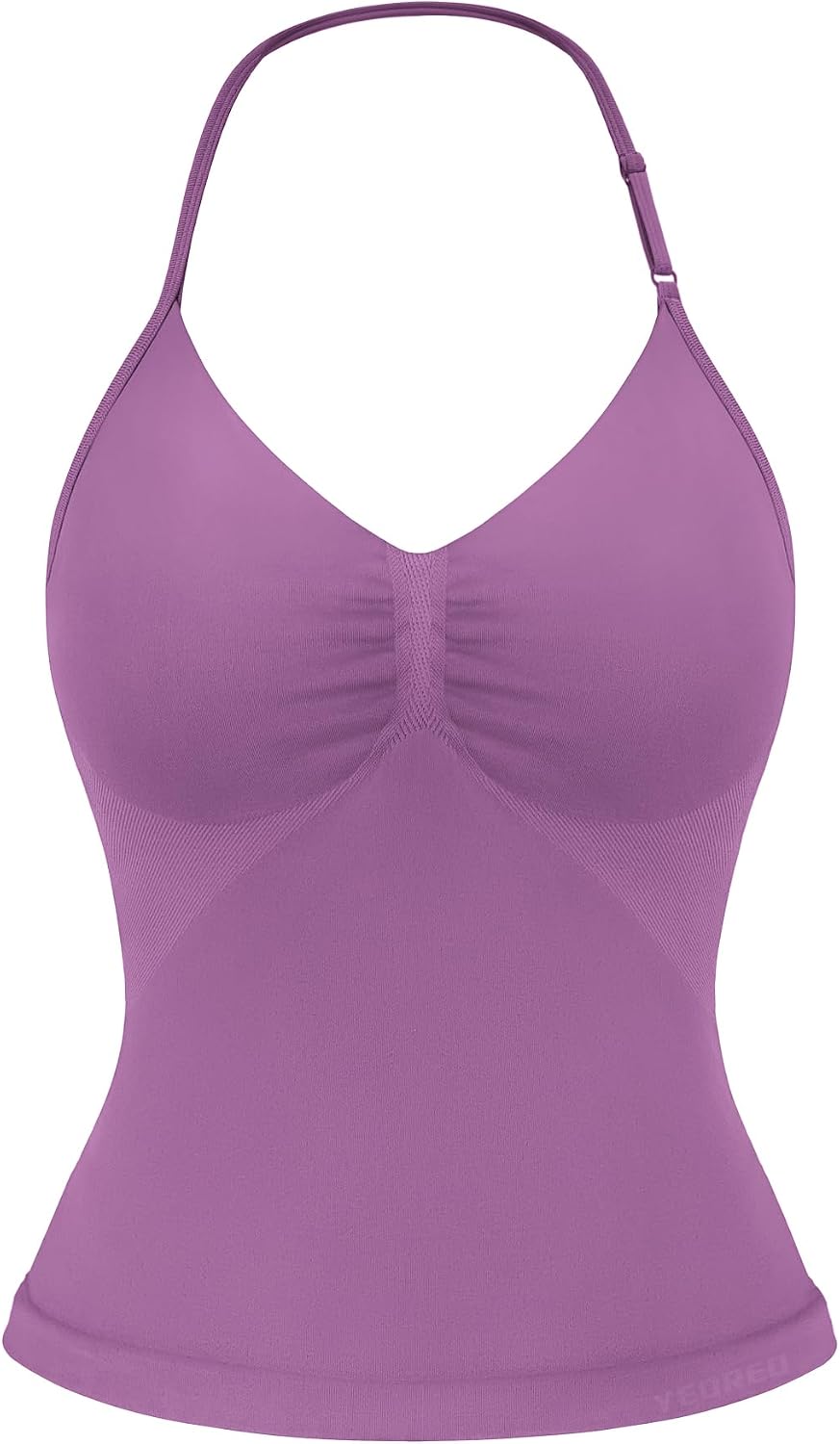 Strappy Top Women's Halter Workout Tank Tops Backless Gym Longline with Adjustable Strap