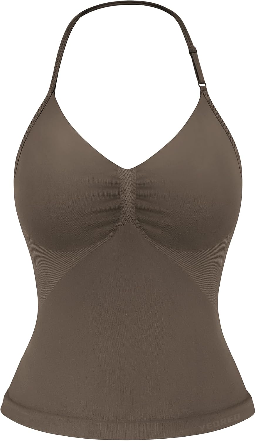 Strappy Top Women's Halter Workout Tank Tops Backless Gym Longline with Adjustable Strap
