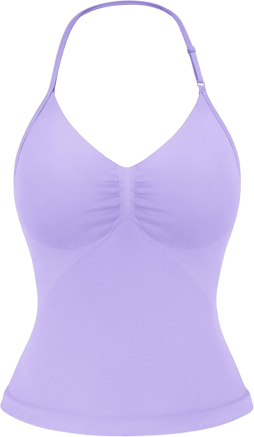 Strappy Top Women's Halter Workout Tank Tops Backless Gym Longline with Adjustable Strap
