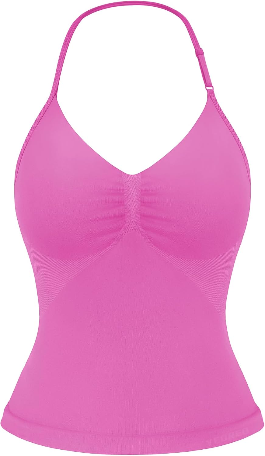 Strappy Top Women's Halter Workout Tank Tops Backless Gym Longline with Adjustable Strap