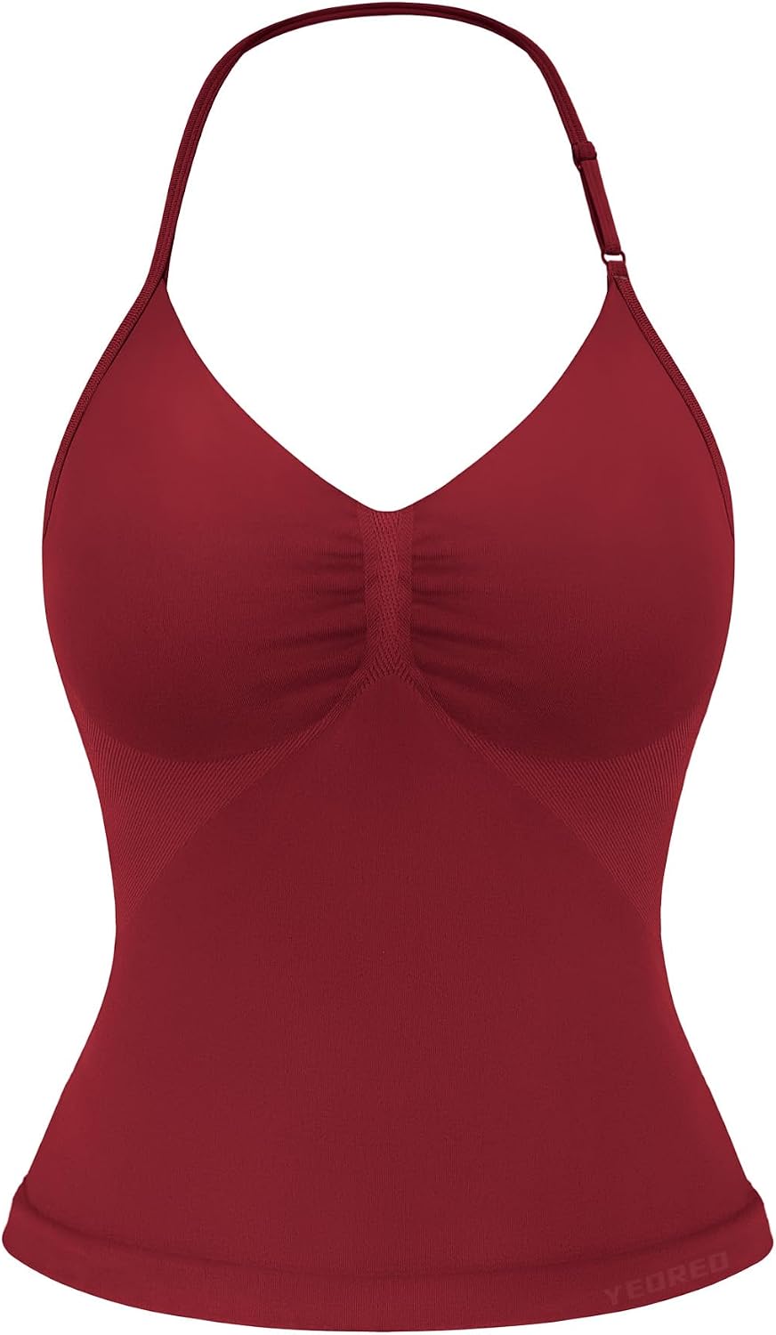 Strappy Top Women's Halter Workout Tank Tops Backless Gym Longline with Adjustable Strap