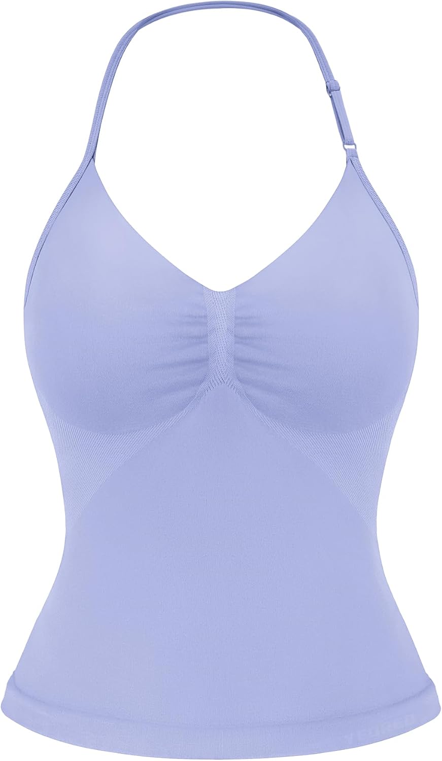 Strappy Top Women's Halter Workout Tank Tops Backless Gym Longline with Adjustable Strap