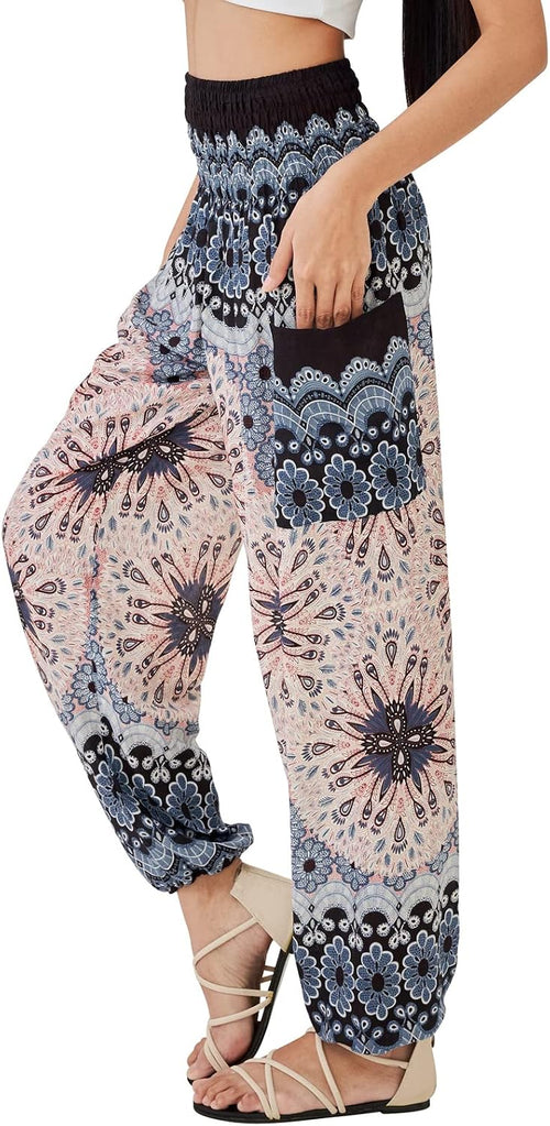 Boho Pants for Women - Hippie Harem Pants Women - Womens Yoga Pants – Comfy Bohemian Flowy Hippie Clothes