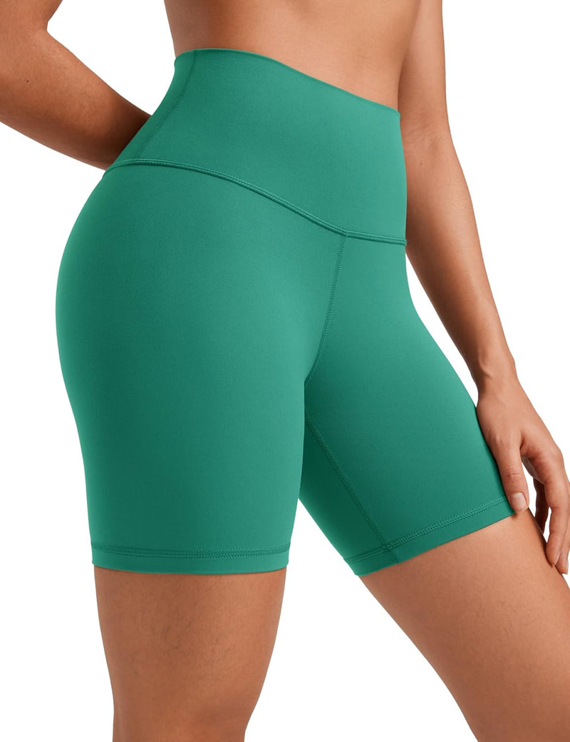 Biker Shorts 6" - High Waisted Workout Running Volleyball Spandex Yoga Womens